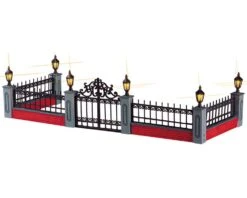 LEMAX - Lighted Wrought Iron Fence